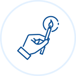 Illustration of hand holding a lit candle