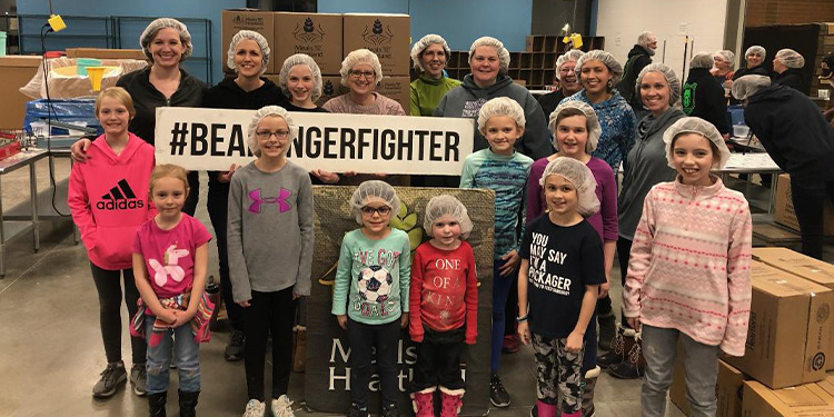 Group photo of Little Flowers club