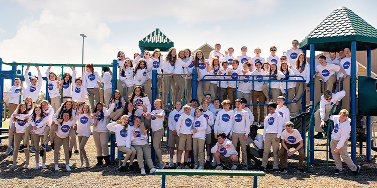 Group class photo of students at St. Francis School